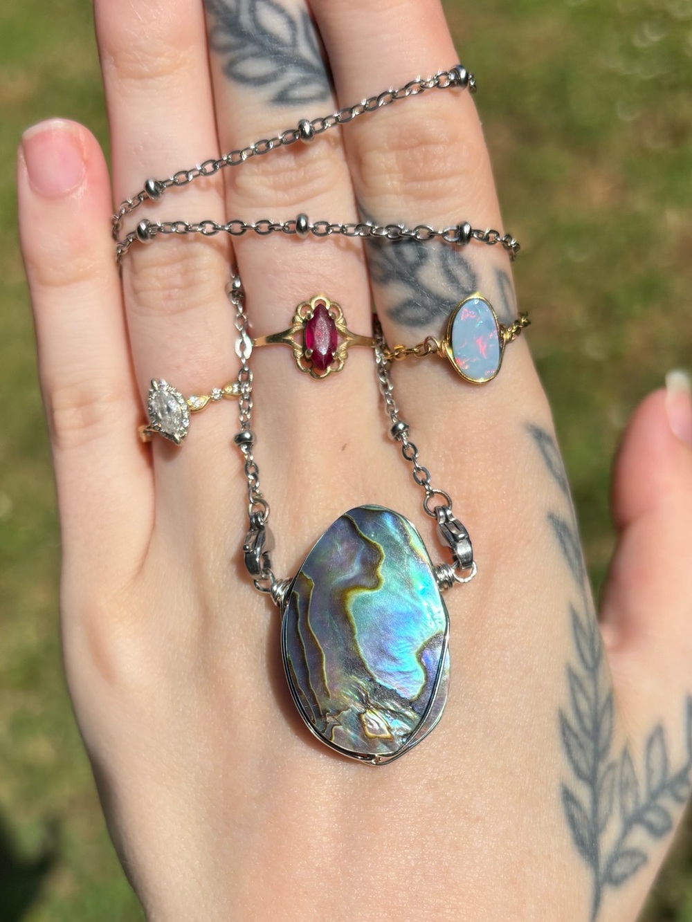 Abalone interchangeable necklace